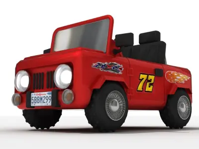 Plastic Toy Kids Battery Car 3D model