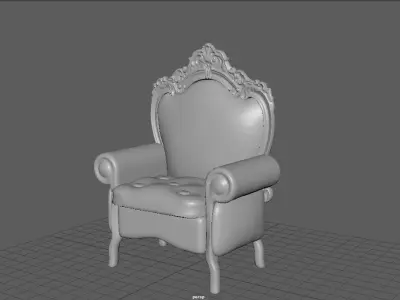 SANTA CLAUS CHAIR 3D model