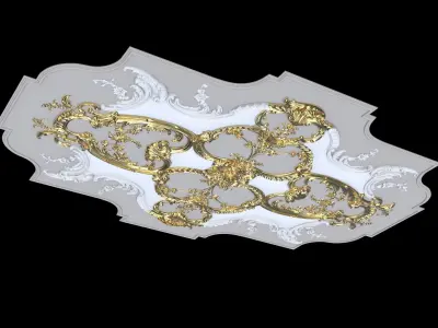 Ceiling ornament decorate plester 3d model classic 3D model