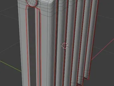rusty cast iron heating radiator 3D model