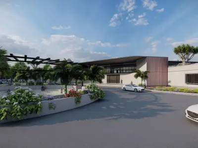 Green corridor Institute Low-poly 3D model