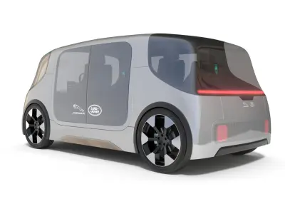 Jaguar Land Rover Vector Electric Shuttle with Interior 3D model