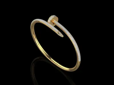 Juste un clou Bracelet 15 Size Full Diamonds N204 3D print model