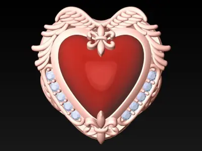 Heart Ring - Womens Rings - N152859 3D print model