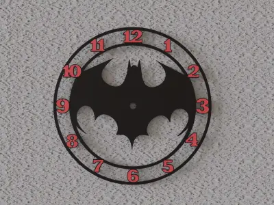 batman wall clock 3D print model