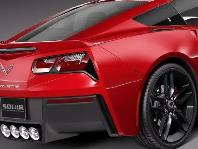 Chevrolet Corvette C7 Stingray Coupe CG 2014 3D model