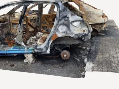Burned Cars 3D print model