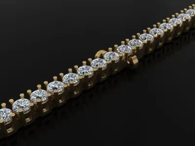 Diamond Tennis Bracelet Links 2mm5 3D print model