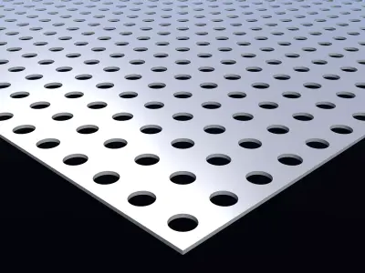 Perforated panel with 20 percent opening 25O49 3D model