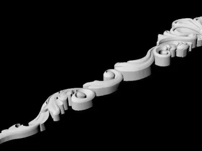 Central decor ornament for furniture 3D model 508