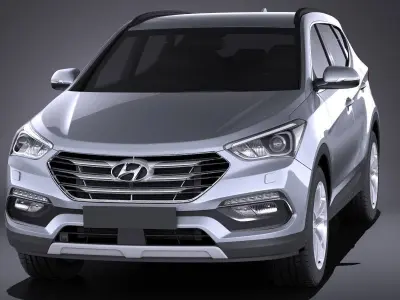Hyundai SantaFe 2017 VRAY 3D model