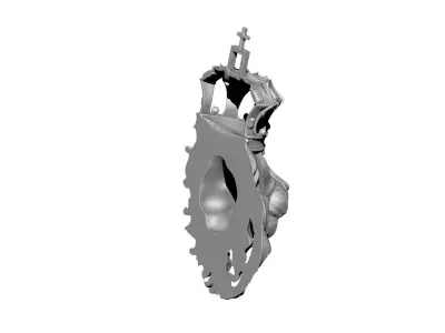 High detailed Last King Lion pendant with Crown 3D print model