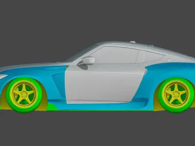 NISSAN Z PROTO STREETHUNTER WIDEBODYKIT Low-poly 3D model