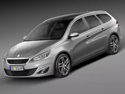 Peugeot 308 SW 2014 3D model