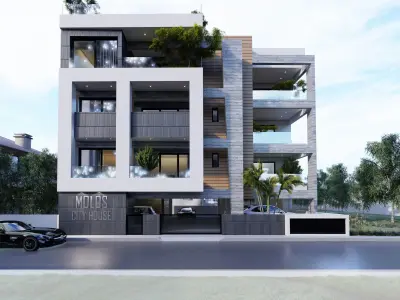 MOL18 exterior of modern apartment building 3D model