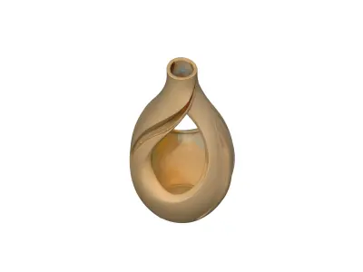 Vase 3D Model wooden Low-poly 3D model