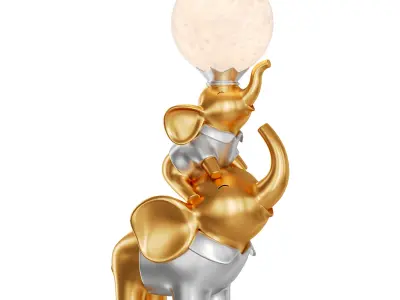  Elephant Desktop Night Light  3D model