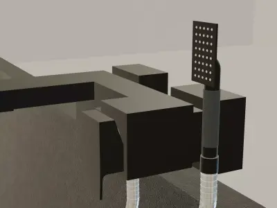 BATH BLACK Low-poly 3D model