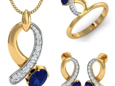 Diamond Locket Set 3D print model order