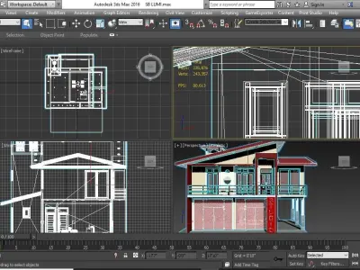 Studio and residential building 3D model 3D model