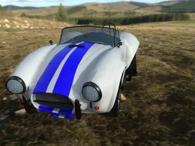 ac cobra cartoon car Low-poly 3D model