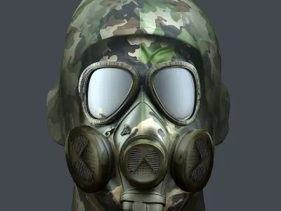 Helmet 3d model military combat Military Low-poly Low-poly 3D model 70