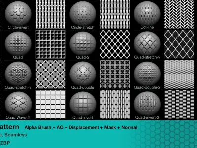 100 Alpha Pattern Texture