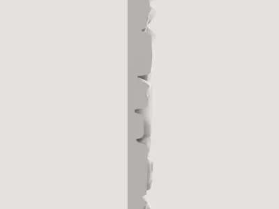 High Poly Jagged Stone Panel 3D model
