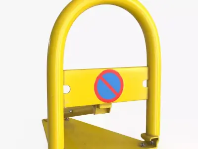 Parking Barrier Low-poly 3D model