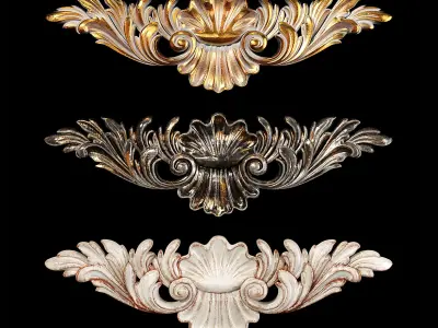 Classic carved 003 3D model purchase