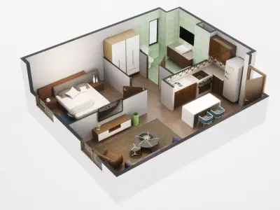 3D Floor Plan Model 20 3D model