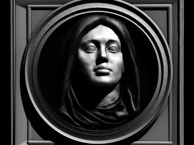 Religious art 3d my model for gravestone tombstone 3D model