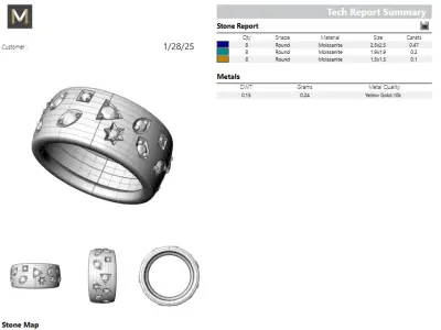 Pomellato ring 3D print model