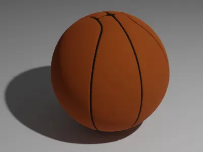 Basketball ball Low-poly 3D model order