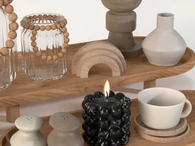 Modern Decorative Set 01 3D model