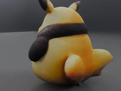 fat pikachu 3D model