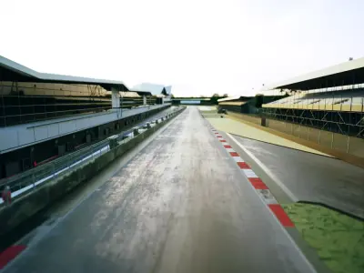 Silverstone Circuit - International Segment - UK Low-poly 3D model