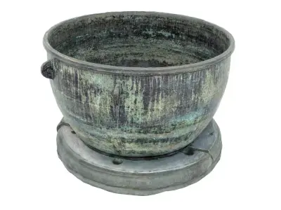 Ancient Steel Cauldron Low-poly 3D model