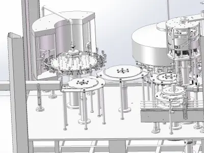 18 head rotary filling machine  3D model