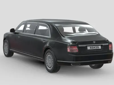 Aurus Senat Presidential Limousine Low-poly 3D model