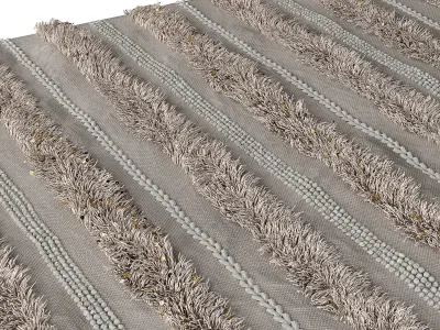 Shag rug with glitter 3D model