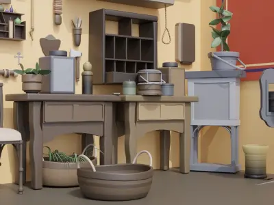 FC Medieval Props Set A Free 3D model