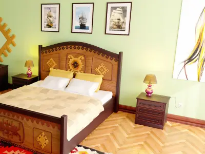 Bedroom  ethno style 3D model