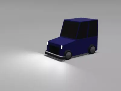 Classic Car 3D Model Low-poly 3D model