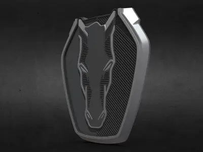 logo mustang 3D print model