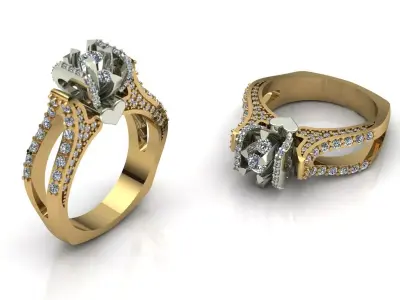 Ring  Gold Jewelry 3D print model