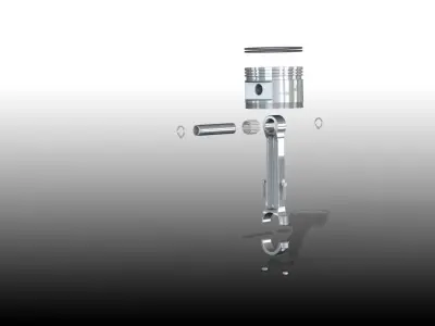 DETAILED PISTON ASSEMBLY  3D print model