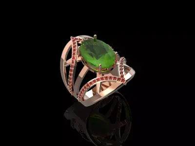 Modern Ring 3D print model 2