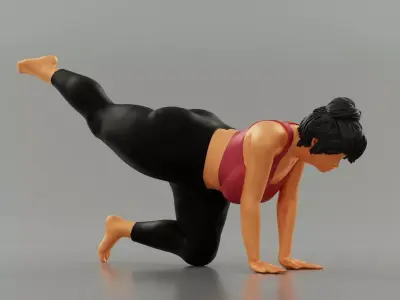 Fat Girl Doing Sport 3D print model