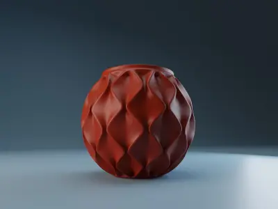 Vase sphere rhombus 3D print model